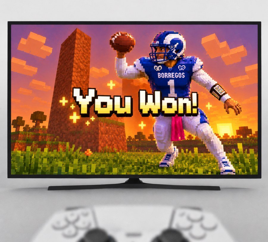 Borregos, You Won! en estilo voxel